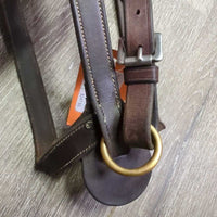 FS Rsd Soft Leather & Elastic Breastplate, running attach *vgc, clean, cracks, cuts, undone stitching, dents, threads
