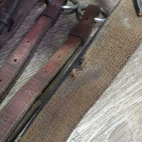 FS Rsd Soft Leather & Elastic Breastplate, running attach *vgc, clean, cracks, cuts, undone stitching, dents, threads
