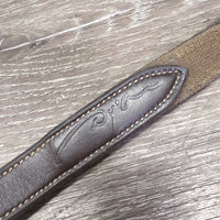 FS Rsd Soft Leather & Elastic Breastplate, running attach *vgc, clean, cracks, cuts, undone stitching, dents, threads
