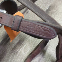 FS Rsd Soft Leather & Elastic Breastplate, running attach *vgc, clean, cracks, cuts, undone stitching, dents, threads
