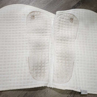 Quilt Jumper Saddle Pad, Thinline Half Pad *gc, clean, older, dingy, cut tabs, puckers, pills, rubs, hair
