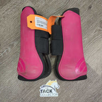 Open Front Boots, velcro, bag *gc, dirty, rubs, hairy, scrapes, 1 Squished
