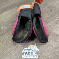 Open Front Boots, velcro, bag *gc, dirty, rubs, hairy, scrapes, 1 Squished
