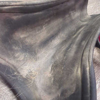 Open Front Boots, velcro, bag *gc, dirty, rubs, hairy, scrapes, 1 Squished
