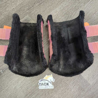 Sparkley Closed Front & Hind Boots, Fleece Lined, velcro *vgc/xc, clean, mnr hair, rubs, stains, peeled edges & unstitched seam
