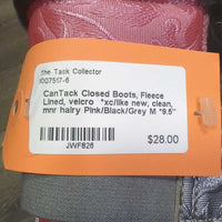 Closed Boots, Fleece Lined, velcro *xc/like new, clean, mnr hairy
