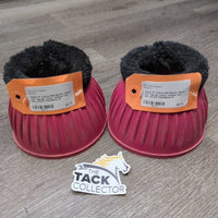 Pr Velcro Bell Boots, fleece top *vgc/gc, clean, residue, mnr hair, scuffs
