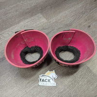 Pr Velcro Bell Boots, fleece top *vgc/gc, clean, residue, mnr hair, scuffs
