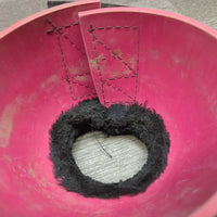 Pr Velcro Bell Boots, fleece top *vgc/gc, clean, residue, mnr hair, scuffs
