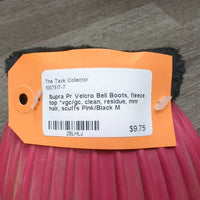Pr Velcro Bell Boots, fleece top *vgc/gc, clean, residue, mnr hair, scuffs
