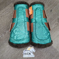Closed Front & Hind Boots, Fleece Lined, velcro *xc/like new, clean, mnr hair

