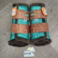 Closed Front & Hind Boots, Fleece Lined, velcro *xc/like new, clean, mnr hair
