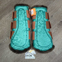 Closed Front & Hind Boots, Fleece Lined, velcro *xc/like new, clean, mnr hair
