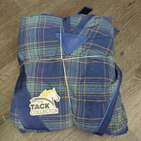 Hvy Cotton Stable Sheet - Blanket, 2 legs *gc, clean, older, fading, mnr hair, stains, snag & rip

