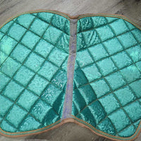 Quilt Jumper Pad, 2x piping *vgc, dirt, hair, bare spots, mnr rubs, puckers, faded
