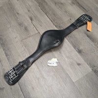 Soft Padded Small Belly Short - Dressage Girth, 2x els, D Ring *vgc, clean, hairy seams, residue, creases, older?
