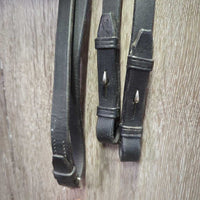 Monocrown Dressage Bridle, Crank, Flash, Bling, Plain Reins, Finger Stoppers, Tag *new/xc, mnr dirt?film & creases
