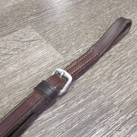 Narrow Soft Leather Standing Attachment, snap *xc clean, many extra holes, mnr creases & dents
