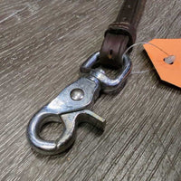 Narrow Soft Leather Standing Attachment, snap *xc clean, many extra holes, mnr creases & dents

