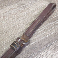 Narrow Soft Leather Standing Attachment, snap *xc clean, many extra holes, mnr creases & dents
