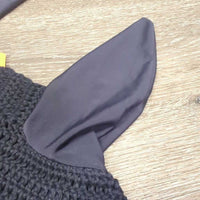 Hvy Crochet Fly Veil Ear Bonnet *vgc, clean & dirty/dusty inside, hairy
