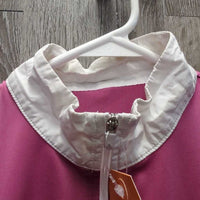 SS Show - Polo Shirt, 1/3 Zip Up *gc/fair, older, Collar: crinkled, dingy & stained
