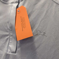 SS Sun Show Shirt, 1/2 Zip Up, snap collar, mesh shoulders & sleeves *vgc, mnr stain & snag
