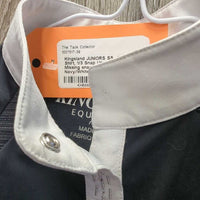 JUNIORS SS Show Shirt, 1/3 Snap Up *gc/fair, spots, Missing snap, Collar puckers
