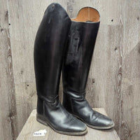 Thick Dress Boots, 2x Gold Forms, Boot Pulls *gc, scratches, rubs, scuffs, older, faded, creases, heel rubs, v.powdery inside
