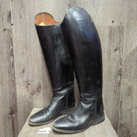 Thick Dress Boots, 2x Gold Forms, Boot Pulls *gc, scratches, rubs, scuffs, older, faded, creases, heel rubs, v.powdery inside
