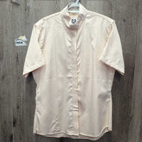 SS Show Shirt, snap collar *gc/fair, older, seam puckers, v.bubbled collar
