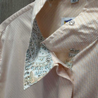 SS Show Shirt, snap collar *gc/fair, older, seam puckers, v.bubbled collar
