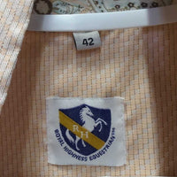 SS Show Shirt, snap collar *gc/fair, older, seam puckers, v.bubbled collar
