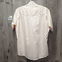 SS Show Shirt, snap collar *gc/fair, older, seam puckers, v.bubbled collar
