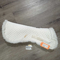 Thin Fleece & Quilt Half Pad *gc, clean, stains, hairy, clumpy
