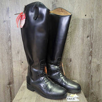 Field Boots,Zips, tags, box *new/like new, mnr puckers?waves, scratches & creases, older?
