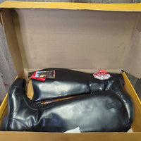 Field Boots,Zips, tags, box *new/like new, mnr puckers?waves, scratches & creases, older?
