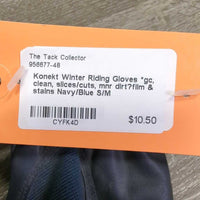 Winter Riding Gloves *gc, clean, slices/cuts, mnr dirt?film & stains
