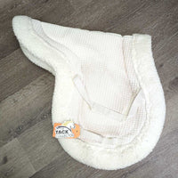 Waffle Fleece Fitted Hunter Saddle Pad *vgc/gc, stains, clumpy, clean, rubs, shrunk?, folded/creased lining
