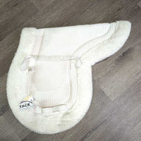 Waffle Fleece Fitted Hunter Saddle Pad *vgc/gc, stains, clumpy, clean, rubs, shrunk?, folded/creased lining
