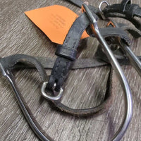 Pr POW Spurs, narrow leather straps *vgc, clean, dry, residue, mnr scuffs
