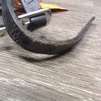 Pr POW Spurs, leather straps *vgc, mnr dirt, dry, rubs, creases
