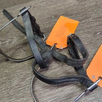 Pr POW Spurs, leather straps *vgc, mnr dirt, dry, rubs, creases
