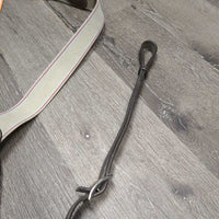 Leather & Elastic Breastplate, Running Martingale Attachment, snaps *vgc, clean & dirt/residue, stains
