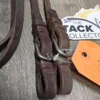 Pr Soft Leather Curb Reins *vgc, clean, older, mnr dry, mnr residue
