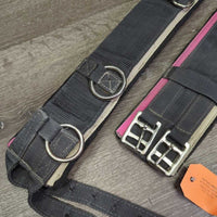 Neoprene & Nylon Web Lungeing Surcingle, Girth *gc, mnr dirt, stained, residue, slices, dents, faded?
