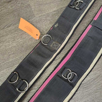 Neoprene & Nylon Web Lungeing Surcingle, Girth *gc, mnr dirt, stained, residue, slices, dents, faded?
