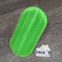 Plastic Curry Comb, adj handle *xc/vgc, clean, mnr scuffs, stains
