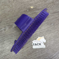 Plastic Curry Comb, adj handle *vgc, mnr dirt, hair, scuffs
