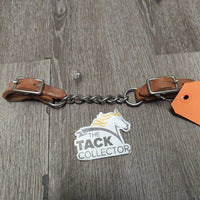 Thick Leather & Single Chain Curb Strap *vgc, mnr dirt, stiff & stains
